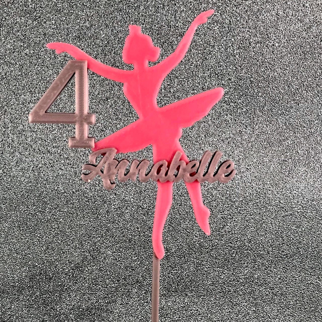 Ballerina Cake Topper - Ballet Lover - Birthday Cake - Cake Decorations - Party Decorations - Sports