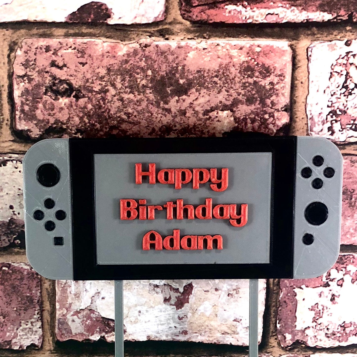 Gaming - Gamer - Handheld Video Game Controller - Birthday Cake Topper - Personalised - Cake Decorations - Party Supplies