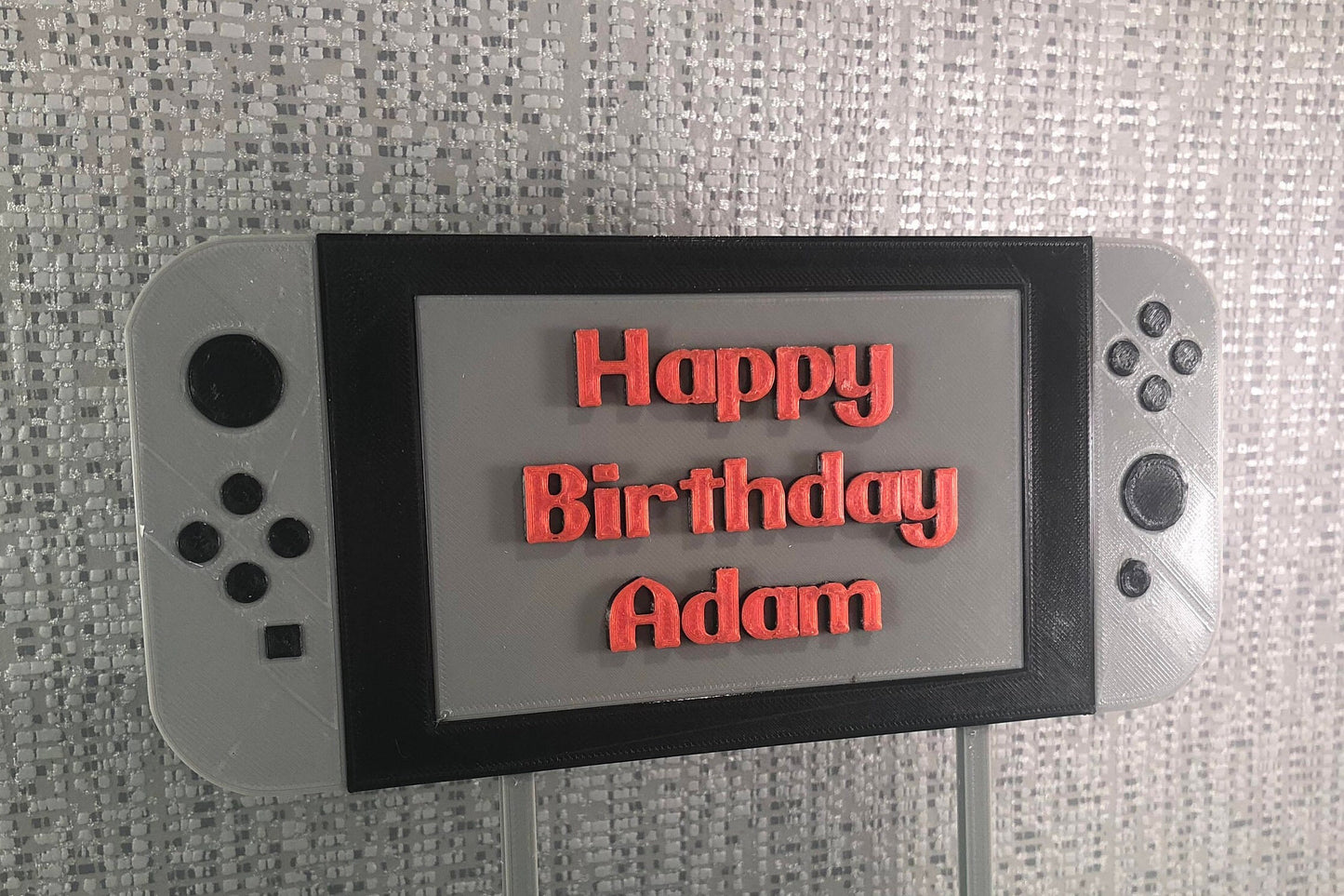 Gaming - Gamer - Handheld Video Game Controller - Birthday Cake Topper - Personalised - Cake Decorations - Party Supplies