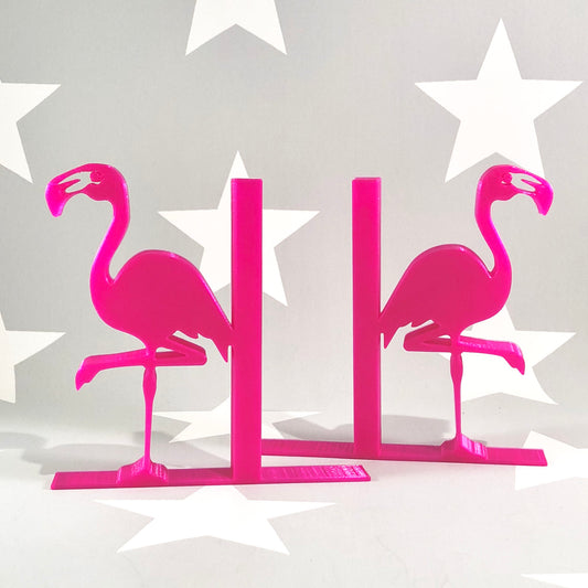 Flamingo Bookends - 3D Printed - Book Storage - Children's Bedroom - Gifts for boys - Gifts for girls - Birthday Gifts - Desk Tidy