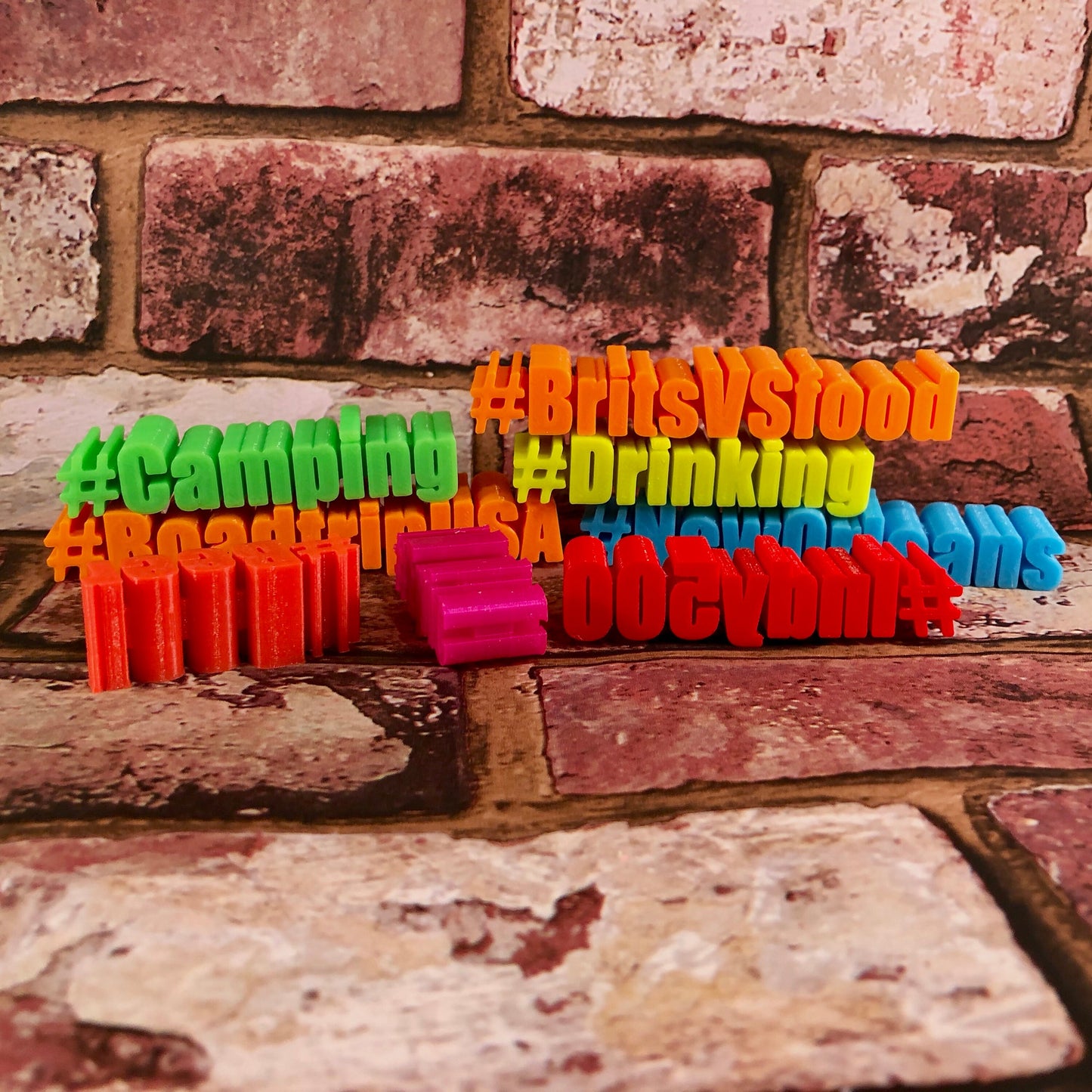 Hash Tag # Photo Signs - Personalised 3D Printed - Photo props - Travel Ideas - Road Trip - Gifts for Travellers - Bloggers - Photo Booth