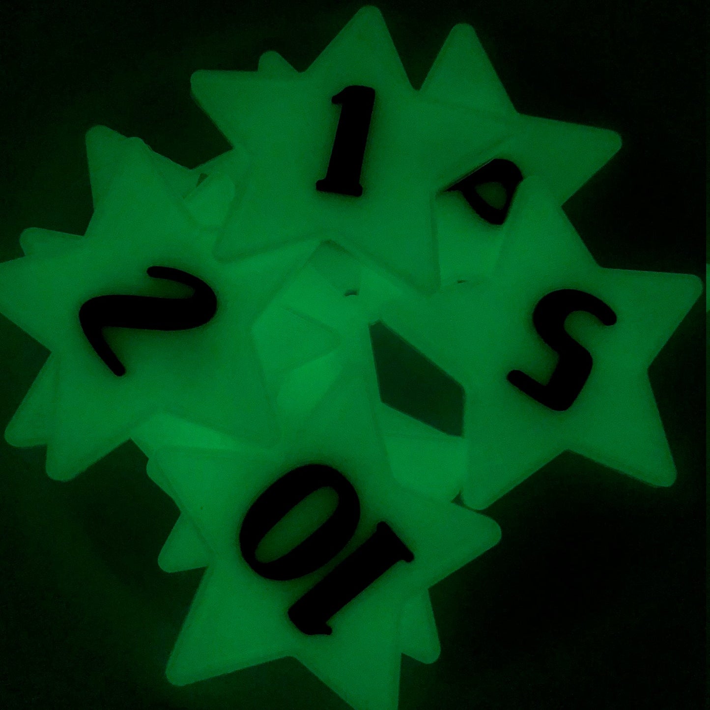 Reward Stars - Set of 10 - Children - Kids - Glow in the dark - 3D Printed - Childrens Bedroom - Reward Chart - Good Behaviour