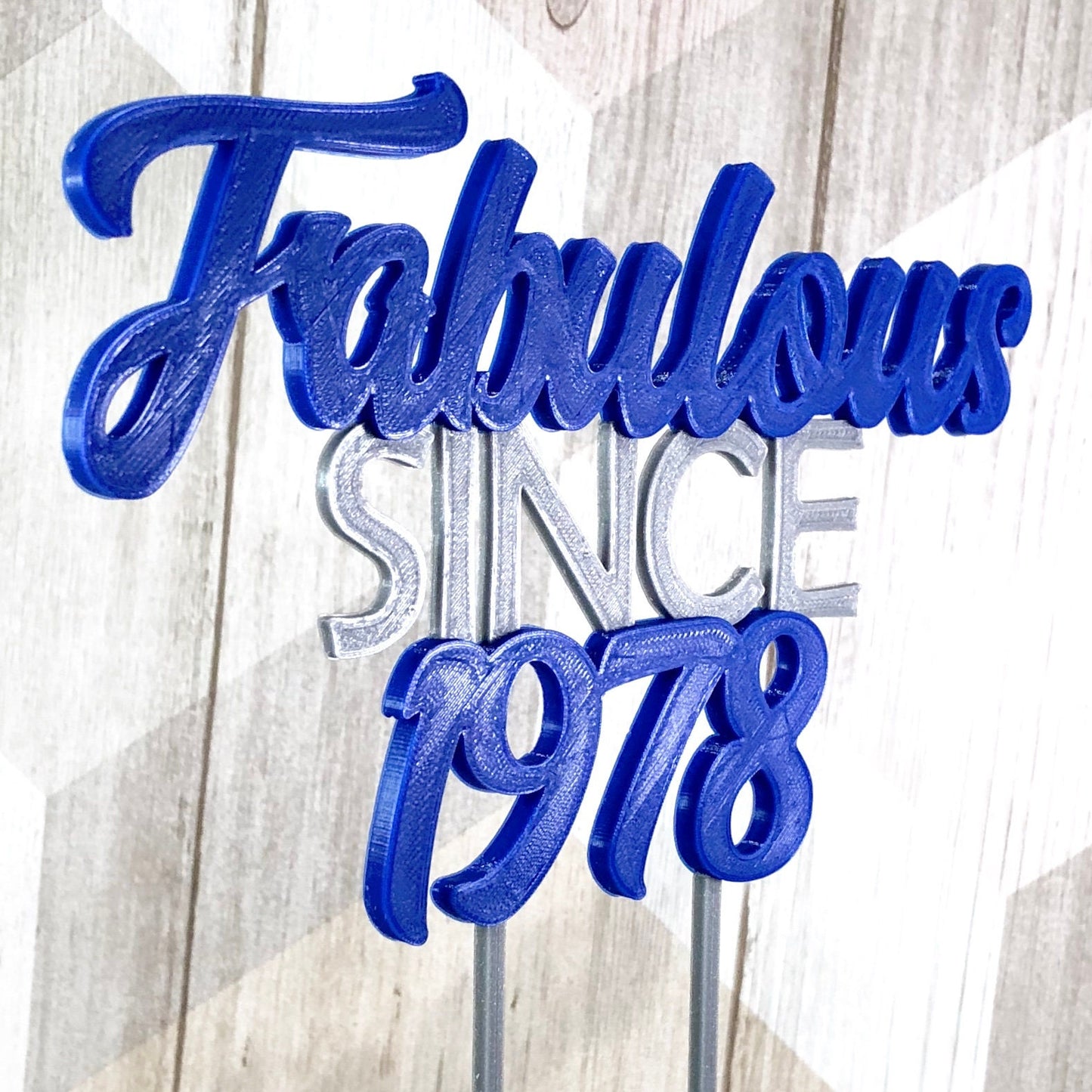 Fabulous Since 1978 - Birthday Cake Topper - 40th/18th/21st/30th/50th/60th/70th - Cake Decorations - Party Supplies - Party Decor