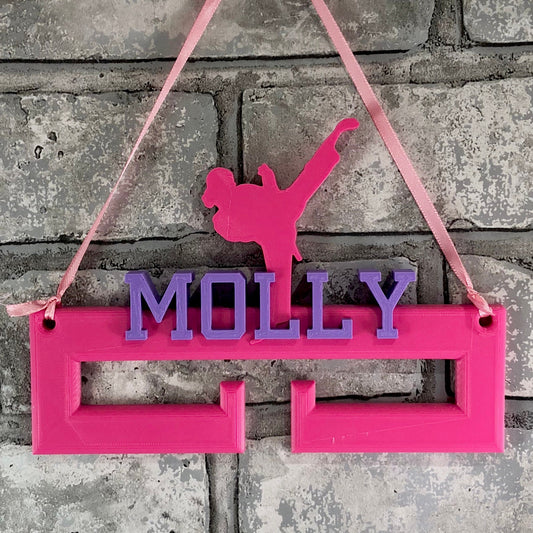 Karate Medal Hanger/Holder - Personalised - 3D Printed - Karate Kid - Taekwondo - Judo - Trophy - any Sport available