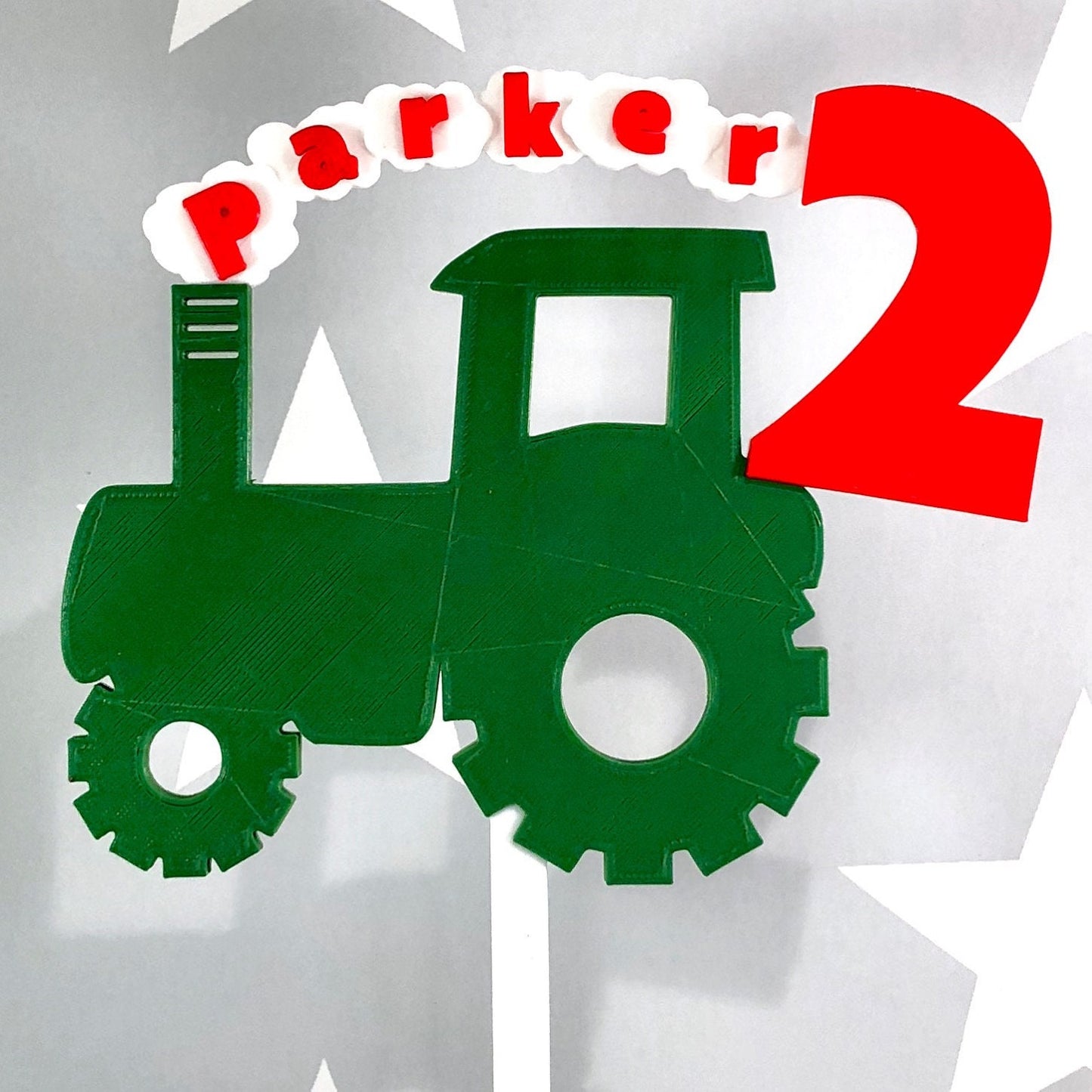 Tractor Cake Topper - Personalised - 3D Printed - Farm - Farm yard - Cake Decorations - Party Decorations - boys - girls - Children's Party