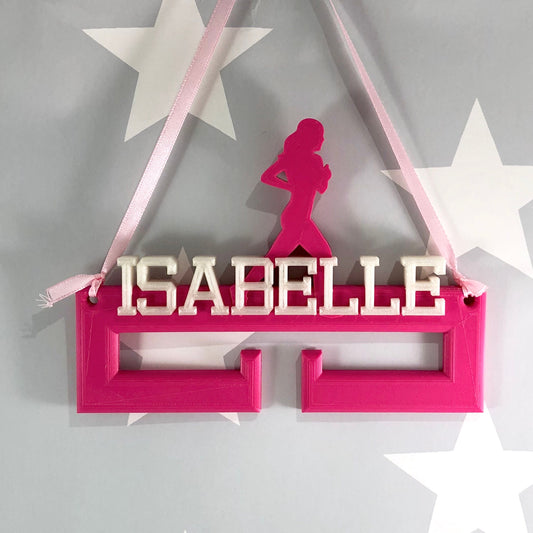 Female Runner Medal Holder/Hanger - Personalised - 3D Printed - Running - Trophy - Athlete - Athletics - any Sport available