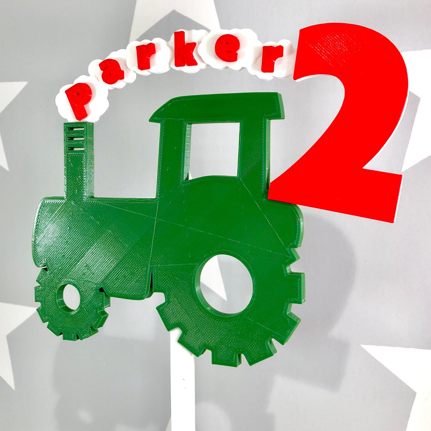 Tractor Cake Topper - Personalised - 3D Printed - Farm - Farm yard - Cake Decorations - Party Decorations - boys - girls - Children's Party