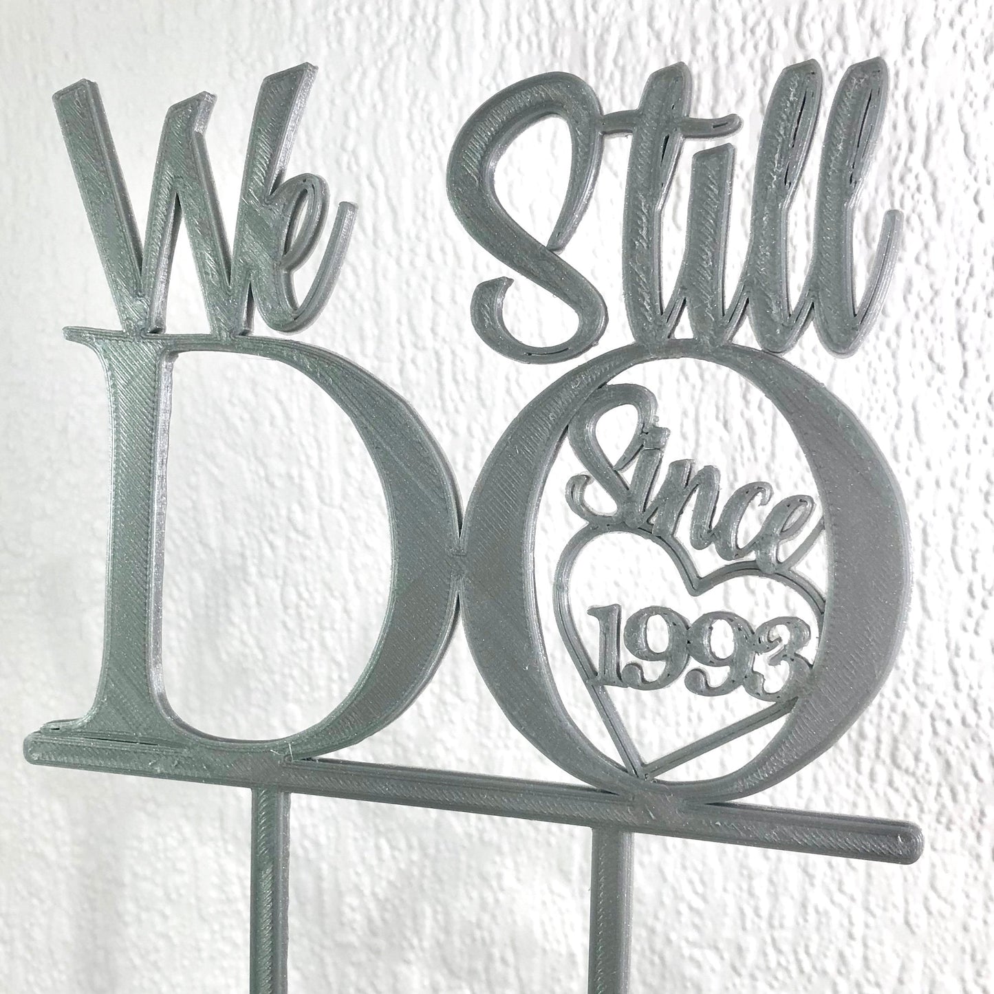 25 years Wedding Anniversary - We Still Do Since 1993 - Personalised - Cake Decorations - Bridal - Party Supplies - Vowel Renewal