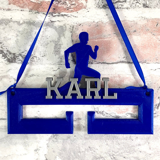 Male Runner Medal Holder/Hanger - Personalised - 3D Printed - Running - Trophy - Athlete - Athletics - any Sport available