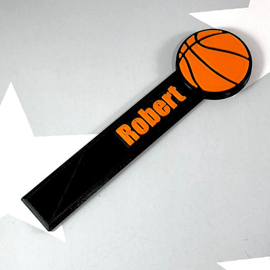 Basketball Bookmark - 3D Printed - Personalised - Book Lover - Basketballer - Stocking Stuffer - Stocking Filler - Christmas Gift