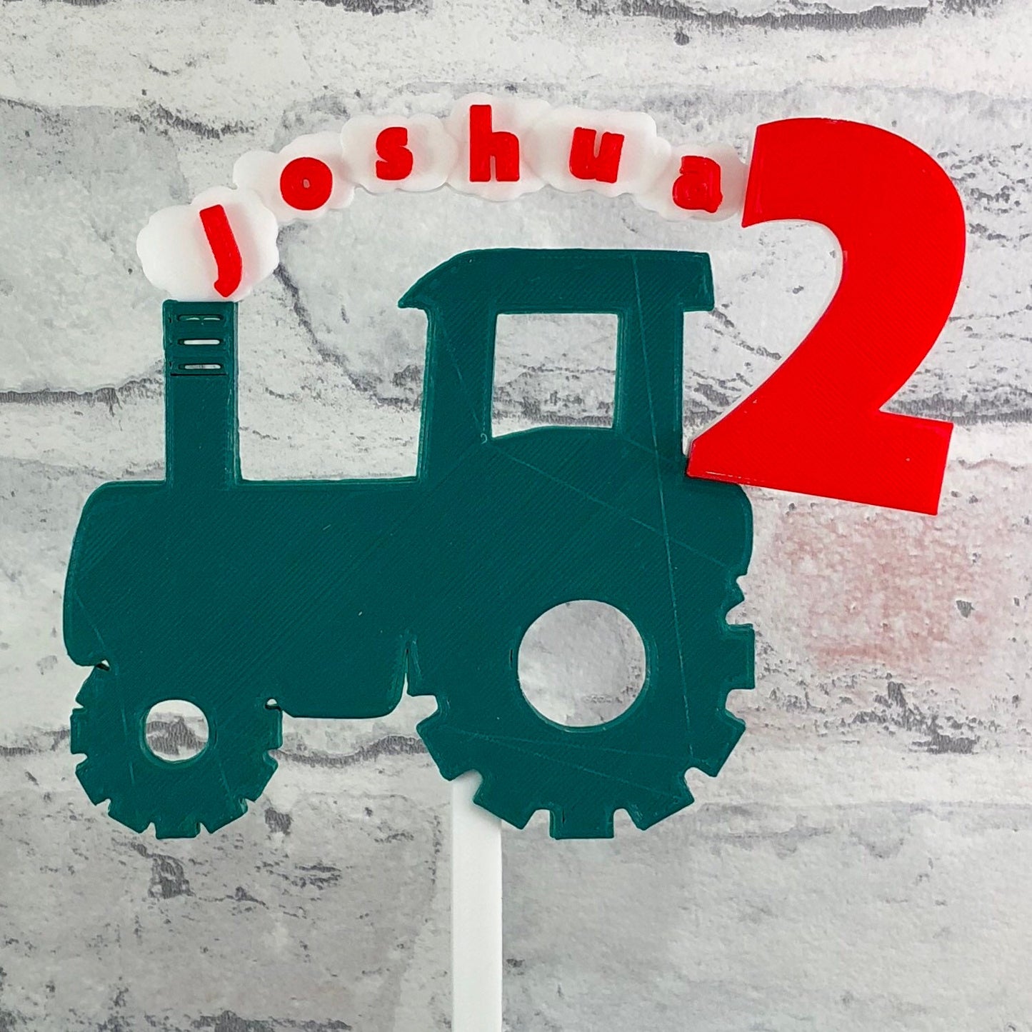 Tractor Cake Topper - Personalised - 3D Printed - Farm - Farm yard - Cake Decorations - Party Decorations - boys - girls - Children's Party