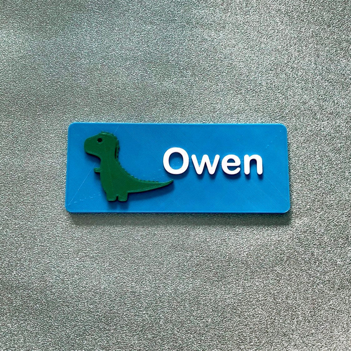 Dinosaur Door Plaque 3D printed - TRex - Personalised - Bedroom Sign - Children - Kids Room - Room Sign