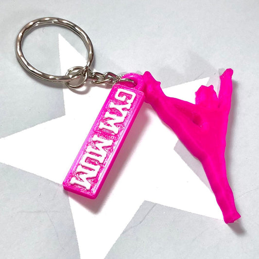 Cheer Gymnast Personalised Keyring - Keychain - 3D Printed - Gymnastics - Gifts for Her - Gifts for Him - Children - Sports - Athletics