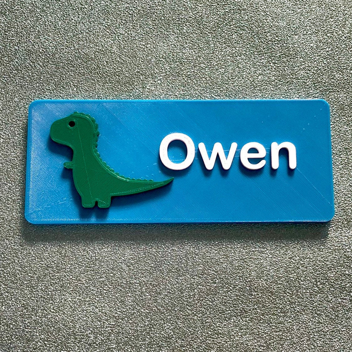 Dinosaur Door Plaque 3D printed - TRex - Personalised - Bedroom Sign - Children - Kids Room - Room Sign