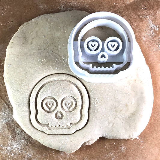 Heart Sugar Skull - Cookie Cutter - Cute Cutter - Biscuit - Fondant - Clay cutter -   Dough - One of a kind