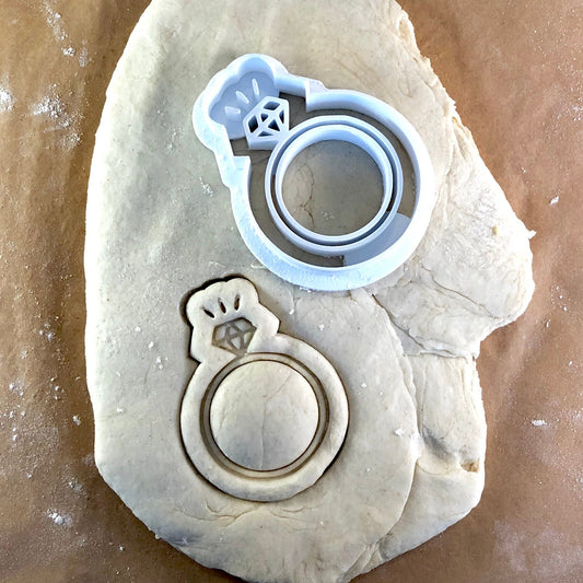 Engagement ring - Cookie Cutter - Cute Cutter - Biscuit - Fondant - Clay cutter -   Dough - One of a kind