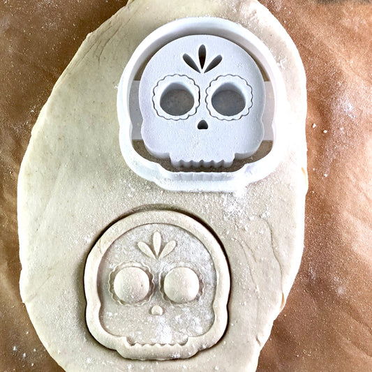 Flower Sugar Skull - Cookie Cutter - Cute Cutter - Biscuit - Fondant - Clay cutter -   Dough - One of a kind