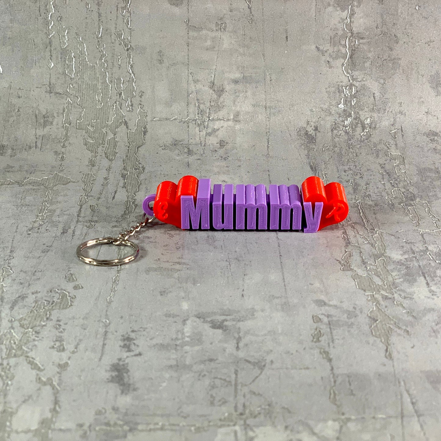 Mummy/Mother/Mum- Grandmother/Granny - Heart - Children/Grandchildren - Keyring - Keychain - Personalised 3D Printed - Birthday -Mothers Day