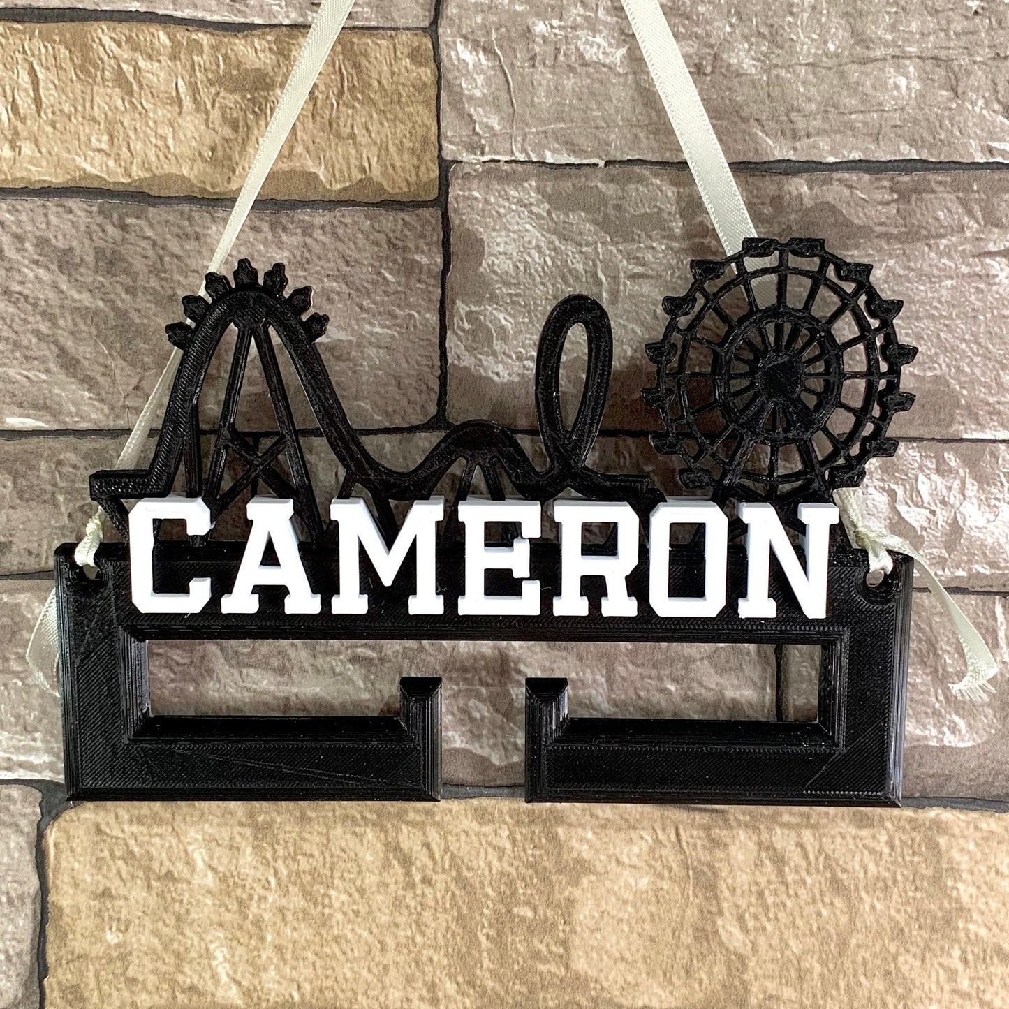 Theme Park Lanyard Display/Hanger/Holder - Personalised - 3D Printed - Rollercoaster Fan - Theme Park Fan - Rides