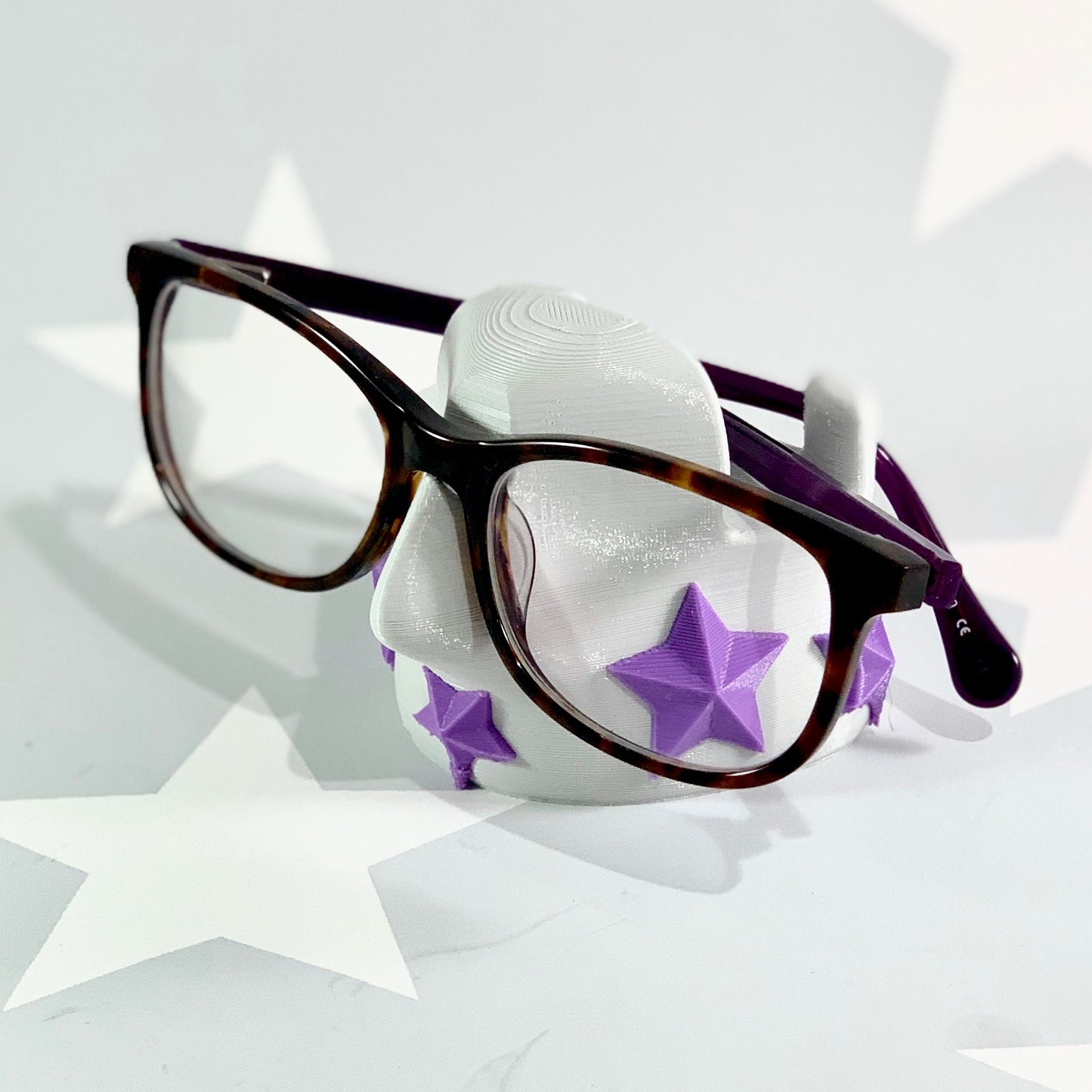 Glasses Stand - Glasses Case/Display - Stars - Mr 0-0 - Spectacles Holder - Kids Glasses - Custom Glasses Display - Fathers Day Gift