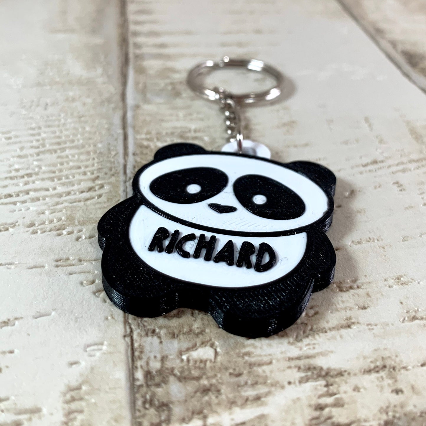 Panda Keyring - Keychain - Personalised 3D Printed - Party Bag Fillers - School Bag - Birthday - Small Gifts - Kawaii - Cute - Under 5 Pound