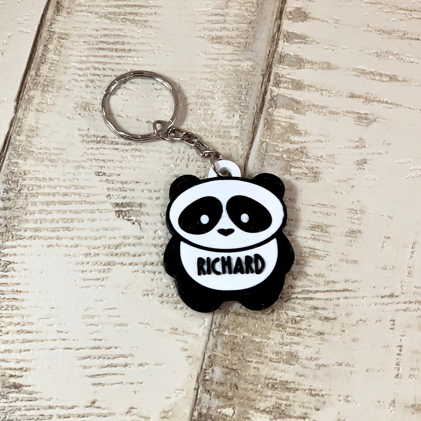 Panda Keyring - Keychain - Personalised 3D Printed - Party Bag Fillers - School Bag - Birthday - Small Gifts - Kawaii - Cute - Under 5 Pound