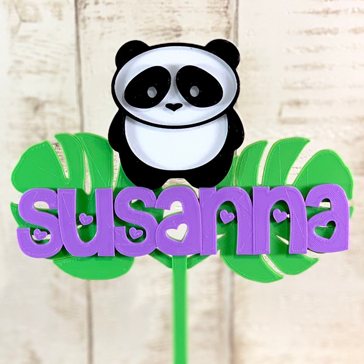 Panda Cake Topper - Personalised - 3D Printed - Animal lover - Cake Decorations - Party Decorations - boys - girls - Kawaii - Cute