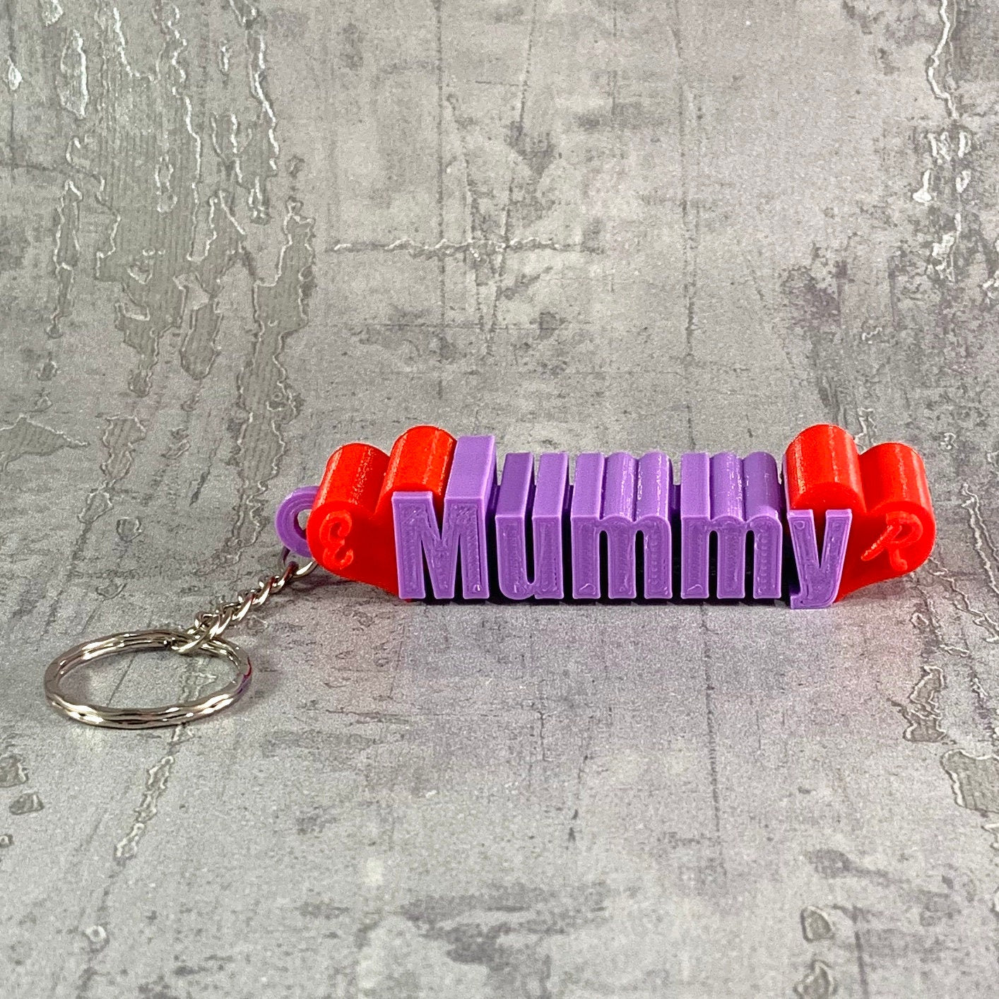 Mummy/Mother/Mum- Grandmother/Granny - Heart - Children/Grandchildren - Keyring - Keychain - Personalised 3D Printed - Birthday -Mothers Day