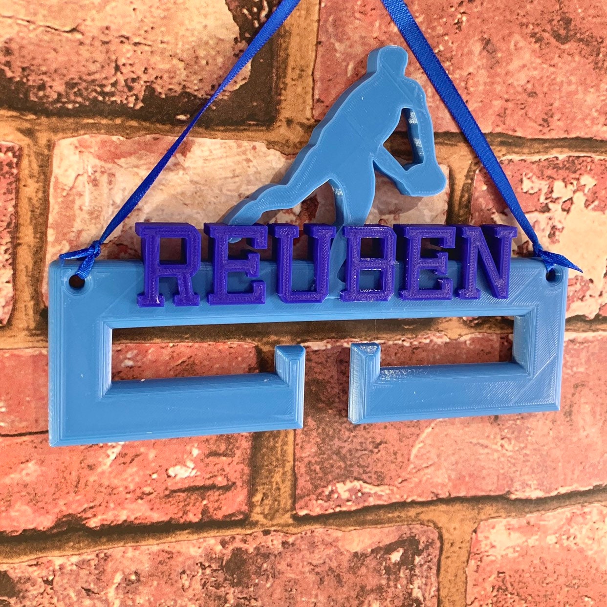 Male Rugby Medal Holder/Hanger - Personalised - 3D Printed - Running - Trophy - Athlete - Athletics - any Sport available