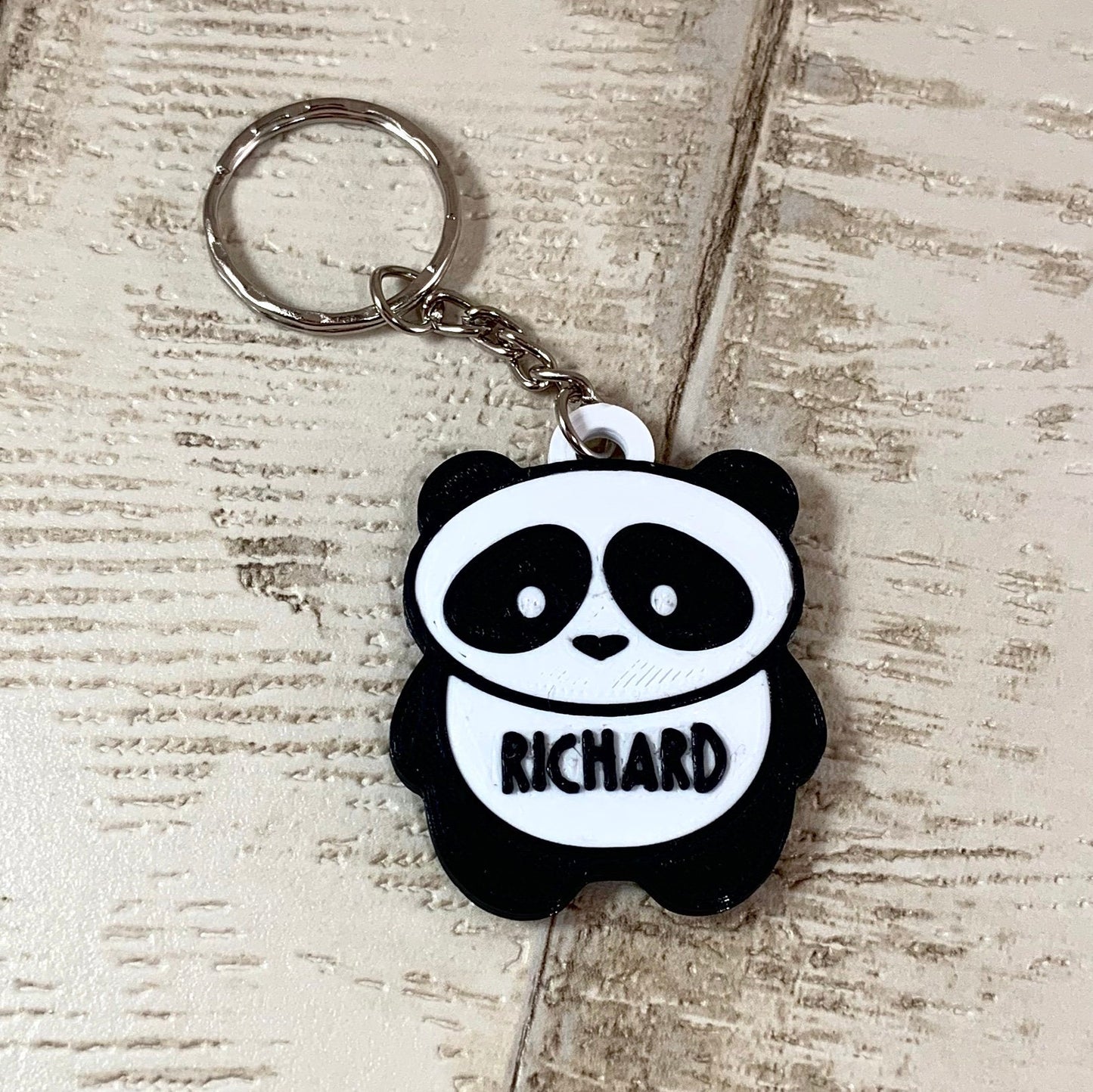 Panda Keyring - Keychain - Personalised 3D Printed - Party Bag Fillers - School Bag - Birthday - Small Gifts - Kawaii - Cute - Under 5 Pound