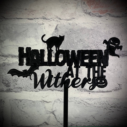 Halloween Cake Topper - Fully Personalised - Cake Decorations - Spooky - Ghost - Party Decorations - Black Cat - Witches - Pumpkin - Fright