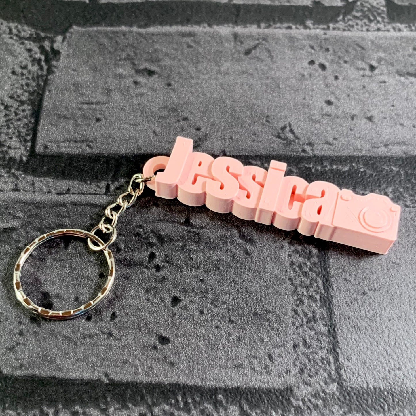 Photographer - Camera - Personalised Keyring - Personalized Keychain - 3D Printed - Stocking - Book Bag Tag - Under 5 Pounds - Small Gifts