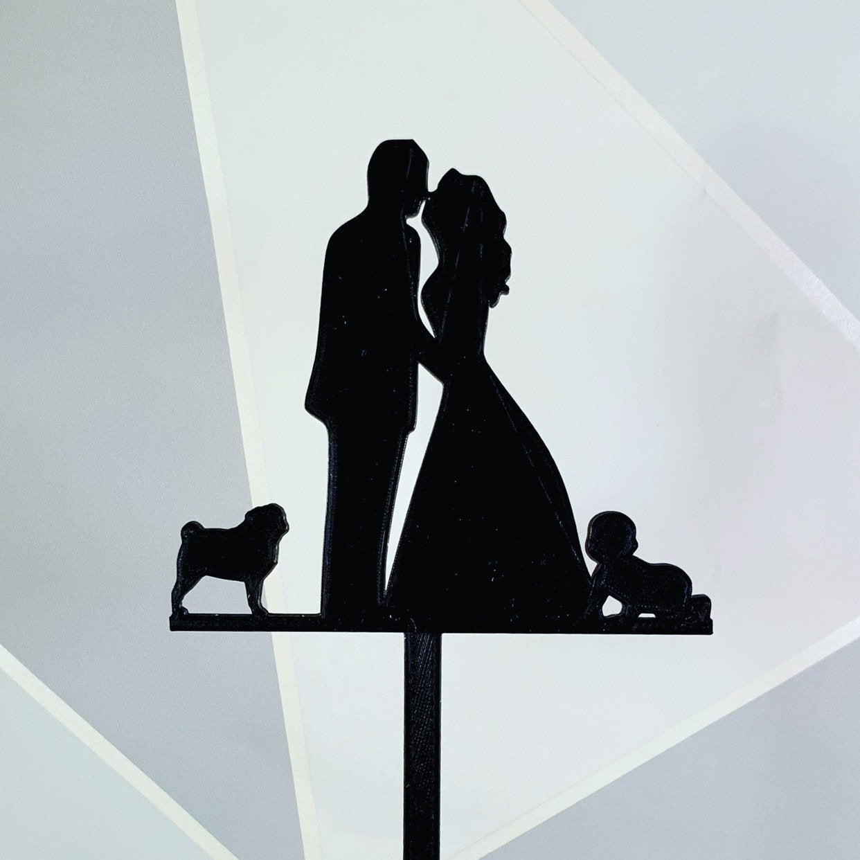 Wedding Engagement Cake Topper - Silhouette - Personalised - Cake Decorations - Bridal - Party Supplies - Custom Order