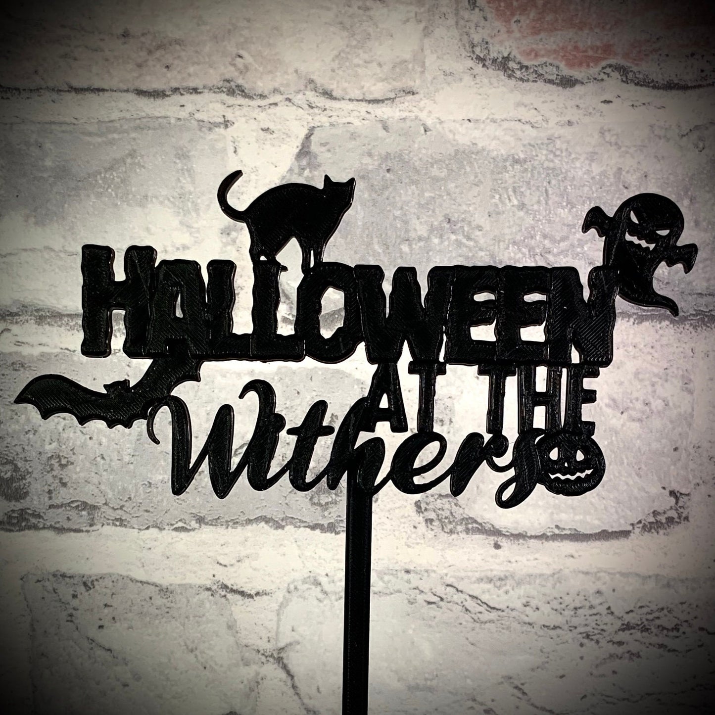 Halloween Cake Topper - Fully Personalised - Cake Decorations - Spooky - Ghost - Party Decorations - Black Cat - Witches - Pumpkin - Fright