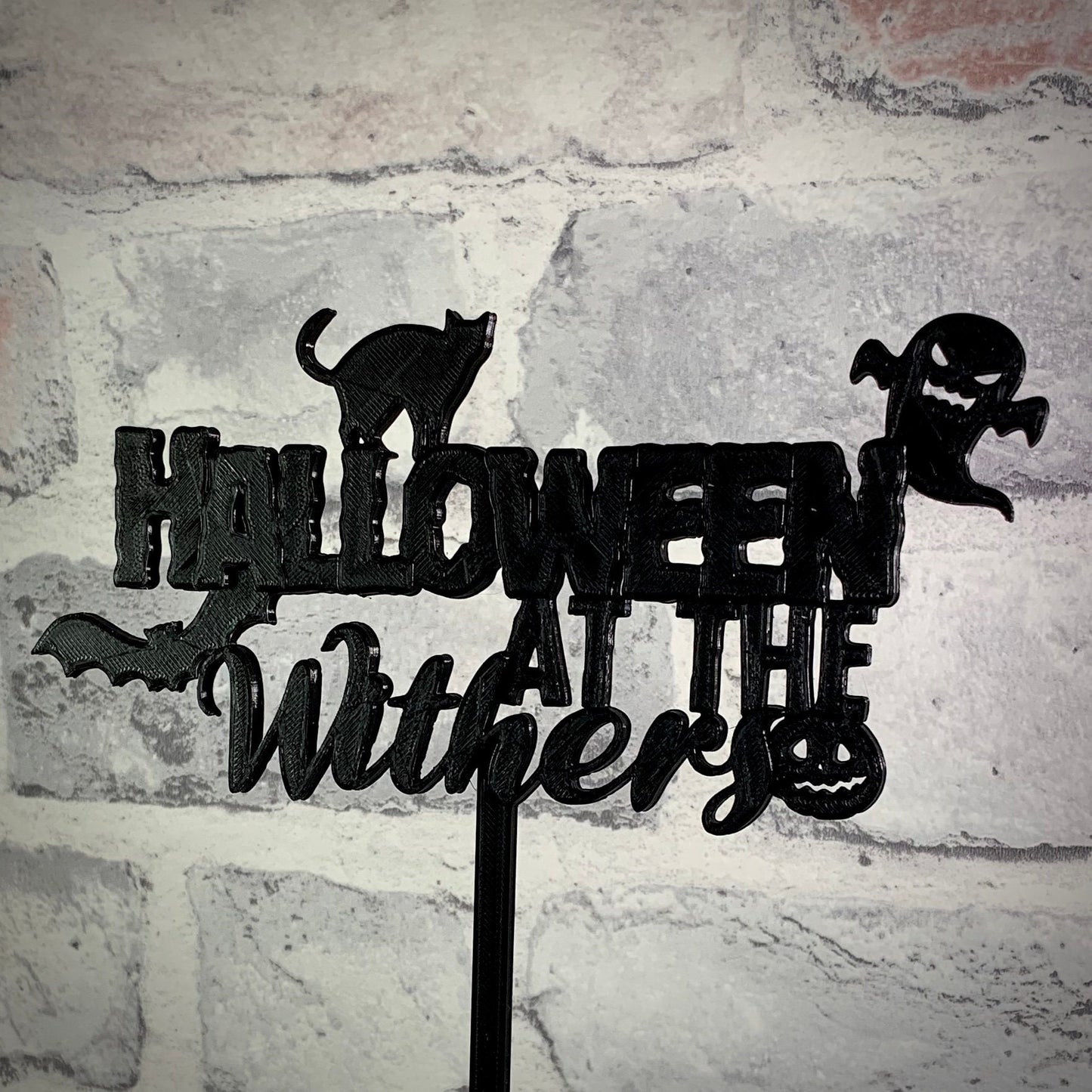 Halloween Cake Topper - Fully Personalised - Cake Decorations - Spooky - Ghost - Party Decorations - Black Cat - Witches - Pumpkin - Fright