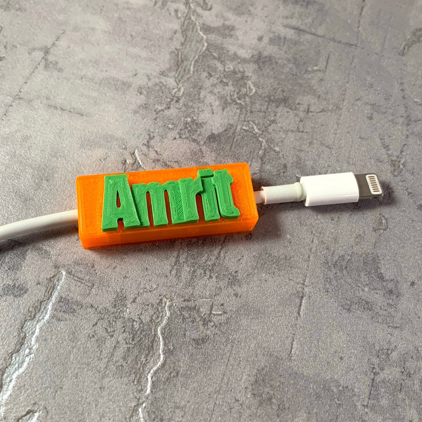 Personalised iPhone charging cable Tag - 3D Printed - Mobile Phone Accessory - Geek -Technology - Lightening Cable - Stocking Filler