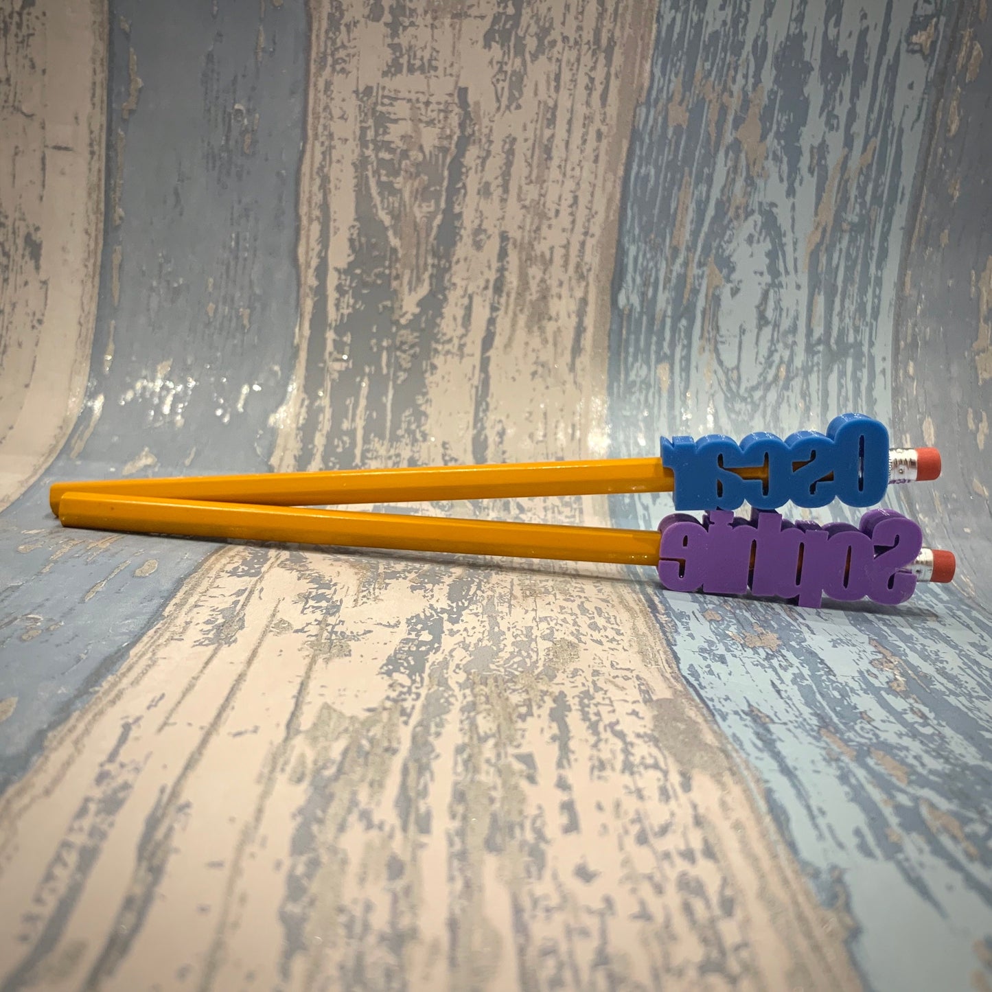 Pencil Topper Personalised Name - 3D Printed - Party Bag Fillers - Favours - School Bag - Under 5 Pounds - Small Gifts - Teachers Gift