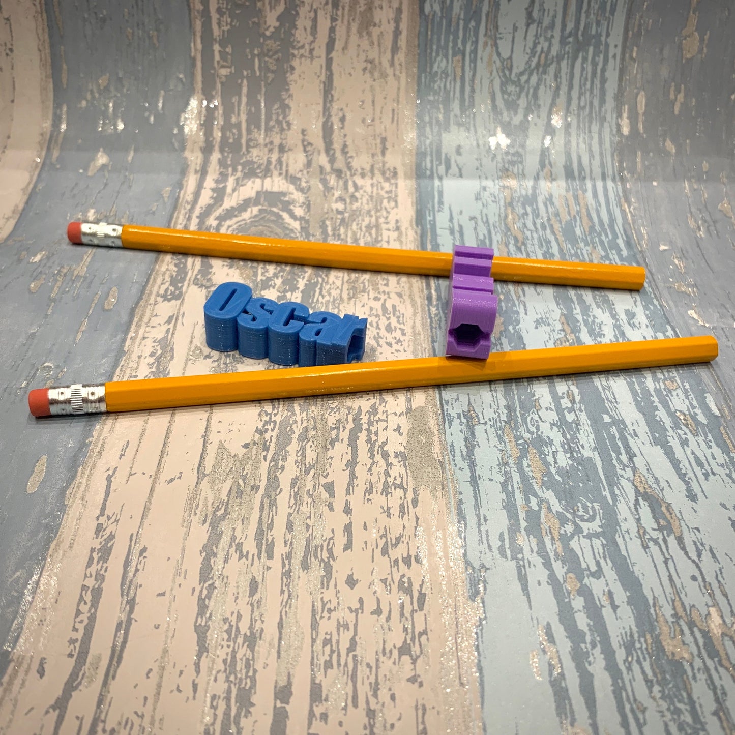 Pencil Topper Personalised Name - 3D Printed - Party Bag Fillers - Favours - School Bag - Under 5 Pounds - Small Gifts - Teachers Gift