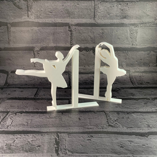 Ballerina Bookends - Dancer - 3D Printed - Book Storage - Nursery Decor - Children's Bedroom - Gifts for boys - Gifts for girls - Birthday