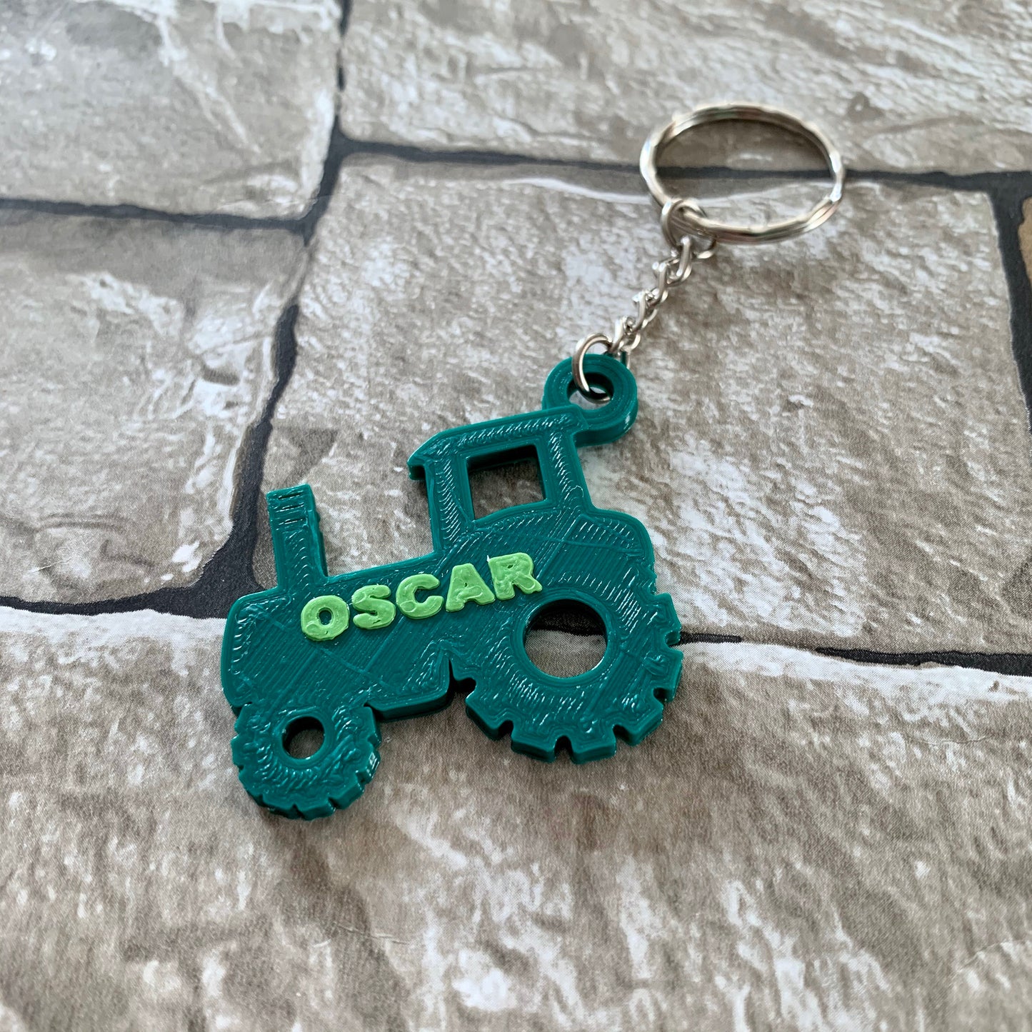 Tractor Keychain/Keyring - 3D Printed - Personalised - Vehicles - Farm - Personalized - Party Bag Fillers - Book Bag- Under 5 Pounds