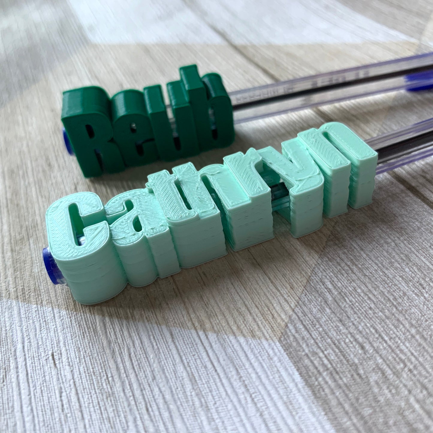 Pen Biro Topper Personalised Name - 3D Printed - Party Bag Fillers - Favours - School Bag - Under 5 Pounds - Small Gifts - Teachers Gift