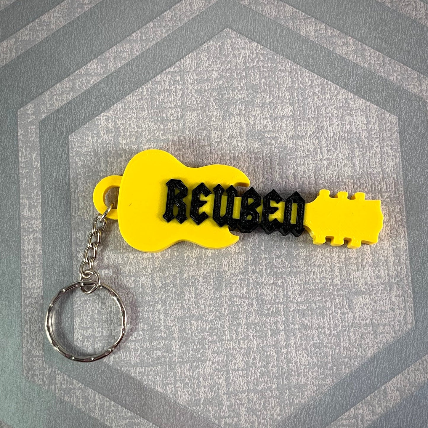 Guitar Keychain/Keyring - SG Style - 3D Printed - Personalised - Personalized - Party Bag Fillers - Name Tags - Book Bag - Under 5 Pounds