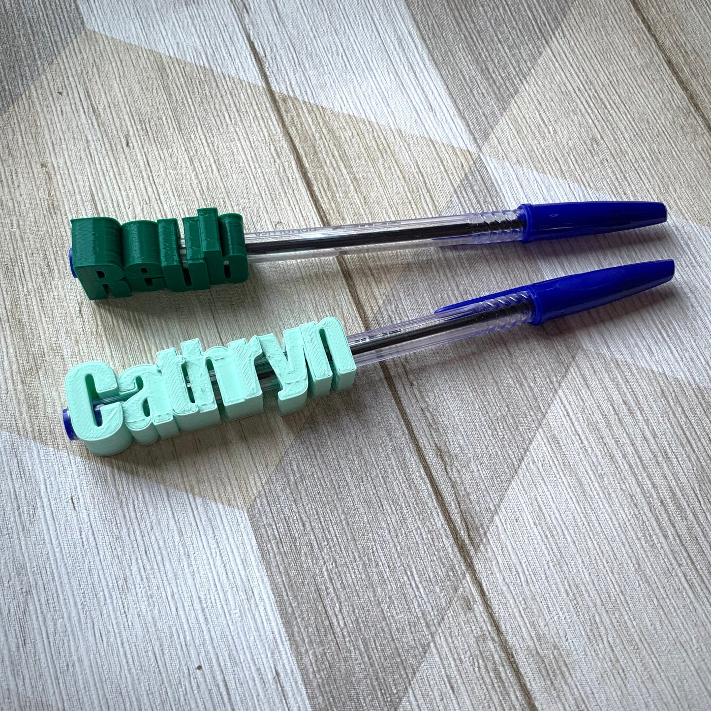 Pen Biro Topper Personalised Name - 3D Printed - Party Bag Fillers - Favours - School Bag - Under 5 Pounds - Small Gifts - Teachers Gift