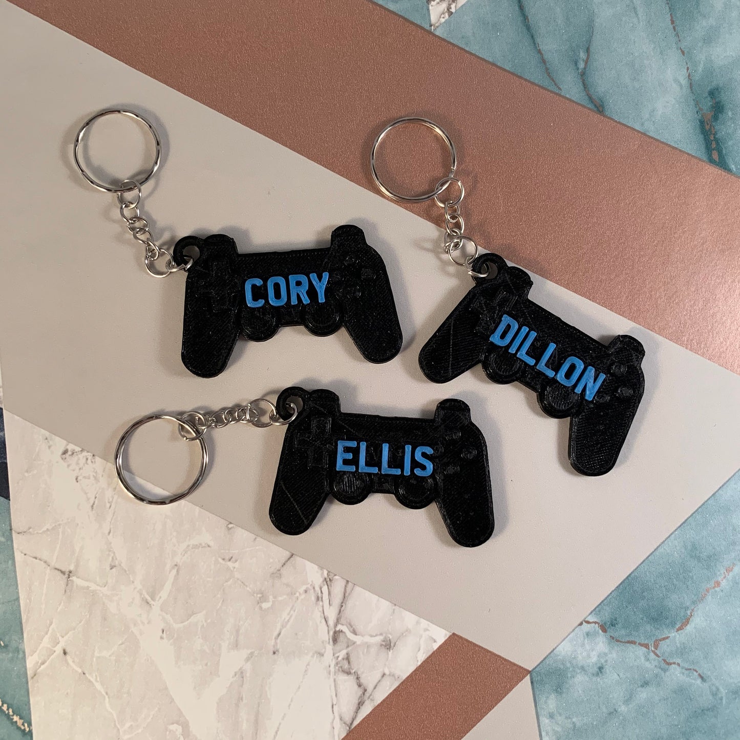 Game Controller - Keychain/Keyring - Video Gamer - 3D Printed - Personalised - Personalized - Party Bag Fillers - Name Tags - Under 5 Pound