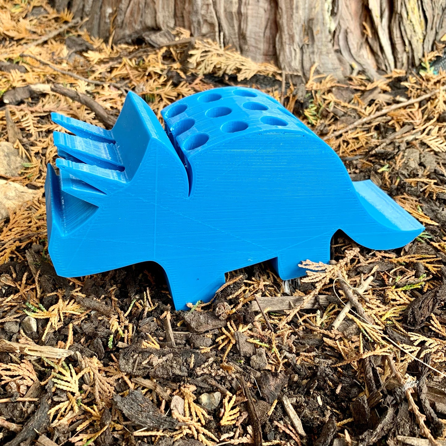 Triceratops Dinosaur Pen/Pencil/Crayon Pot - 3D Printed - Children - Kids - Art - Desk - Stationary - Personalised