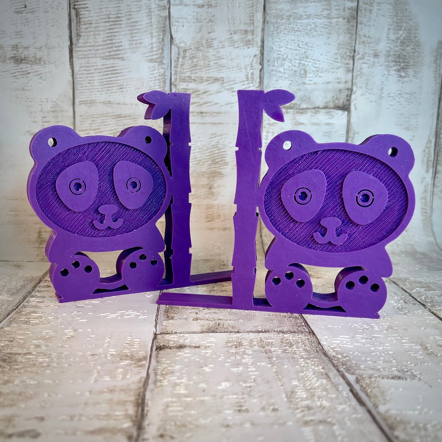 Panda Bookends - 3D Printed - Book Storage - Children's Bedroom - Nursery - Kawaii - Birthday Gifts - Rainforest - Animals - Desk Tidy