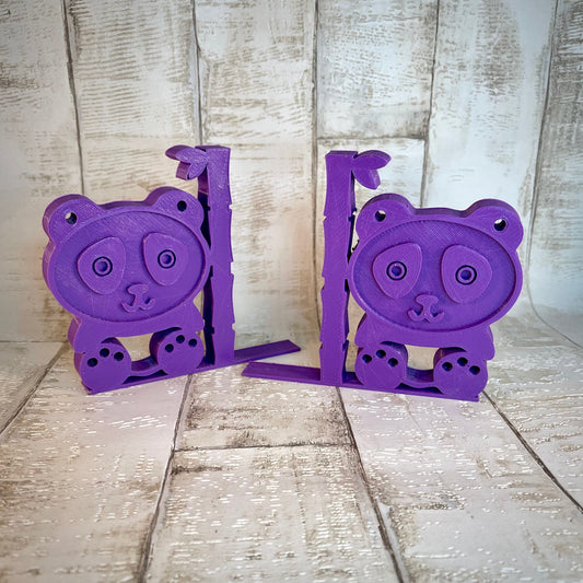 Panda Bookends - 3D Printed - Book Storage - Children's Bedroom - Nursery - Kawaii - Birthday Gifts - Rainforest - Animals - Desk Tidy