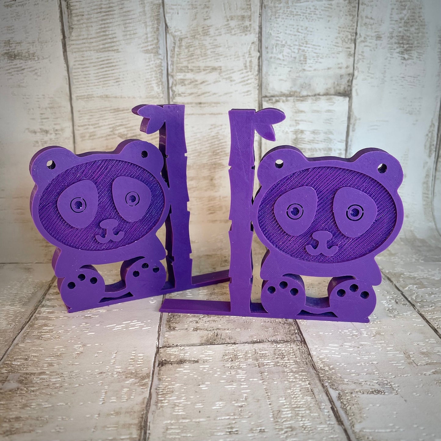 Panda Bookends - 3D Printed - Book Storage - Children's Bedroom - Nursery - Kawaii - Birthday Gifts - Rainforest - Animals - Desk Tidy