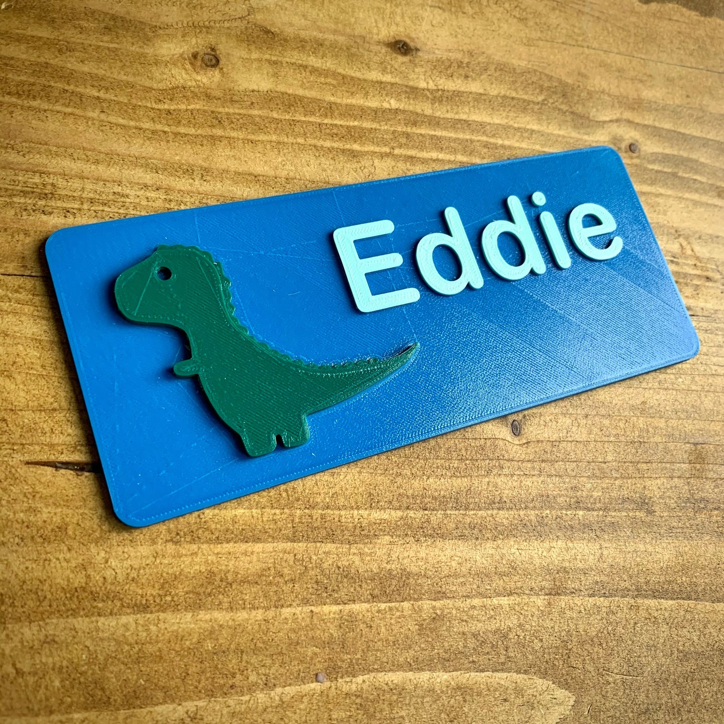 Dinosaur Door Plaque 3D printed - TRex - Personalised - Bedroom Sign - Children - Kids Room - Room Sign