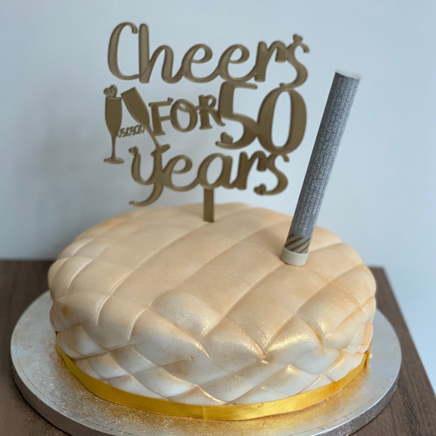 Cheers for 50 years - Cake Topper - Personalised - Wedding Anniversary - Cake Topper - Milestone - Party Supplies - 50th Birthday